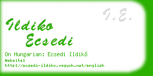 ildiko ecsedi business card